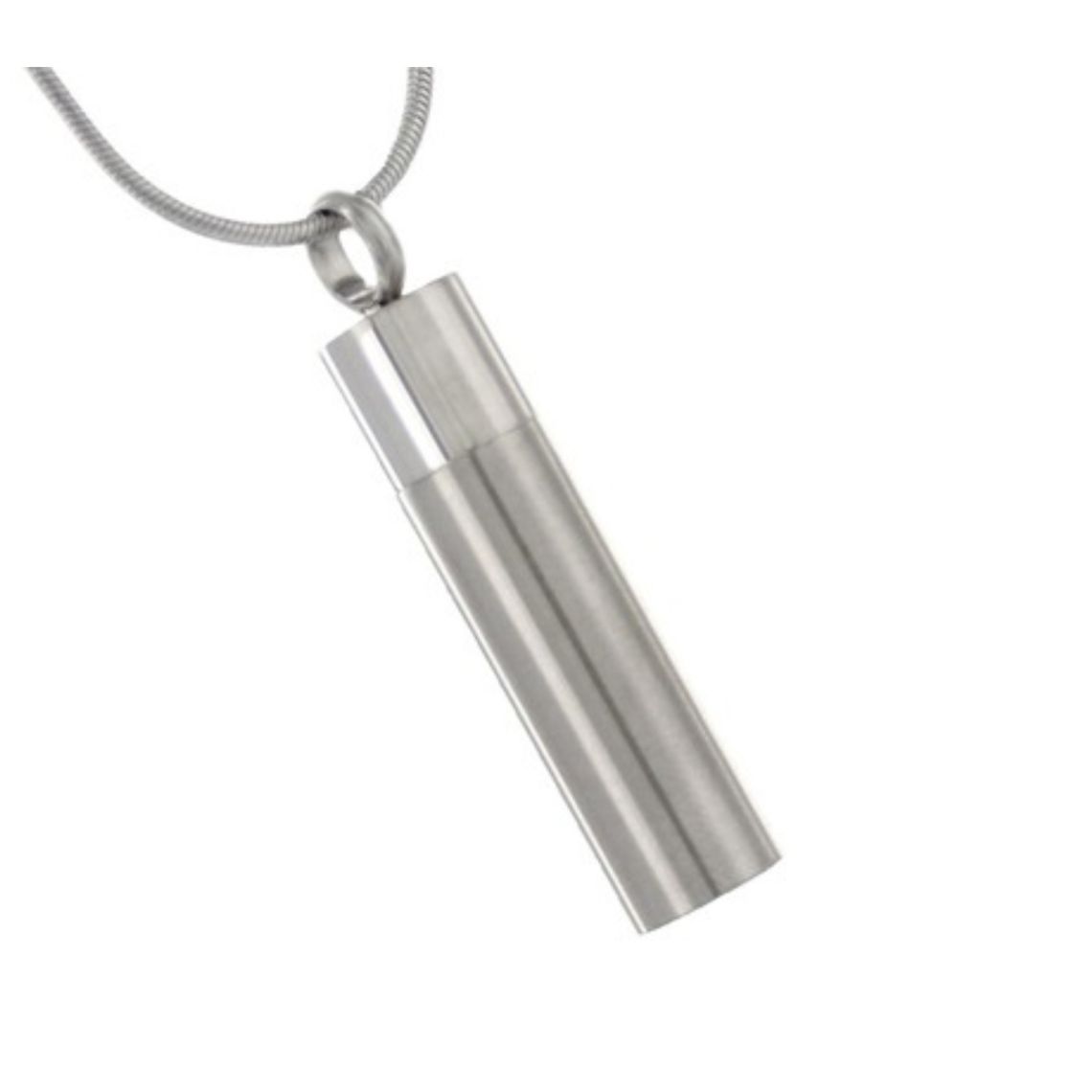 Self fill Ashes Jewellery men's Large Cylinder necklace urn