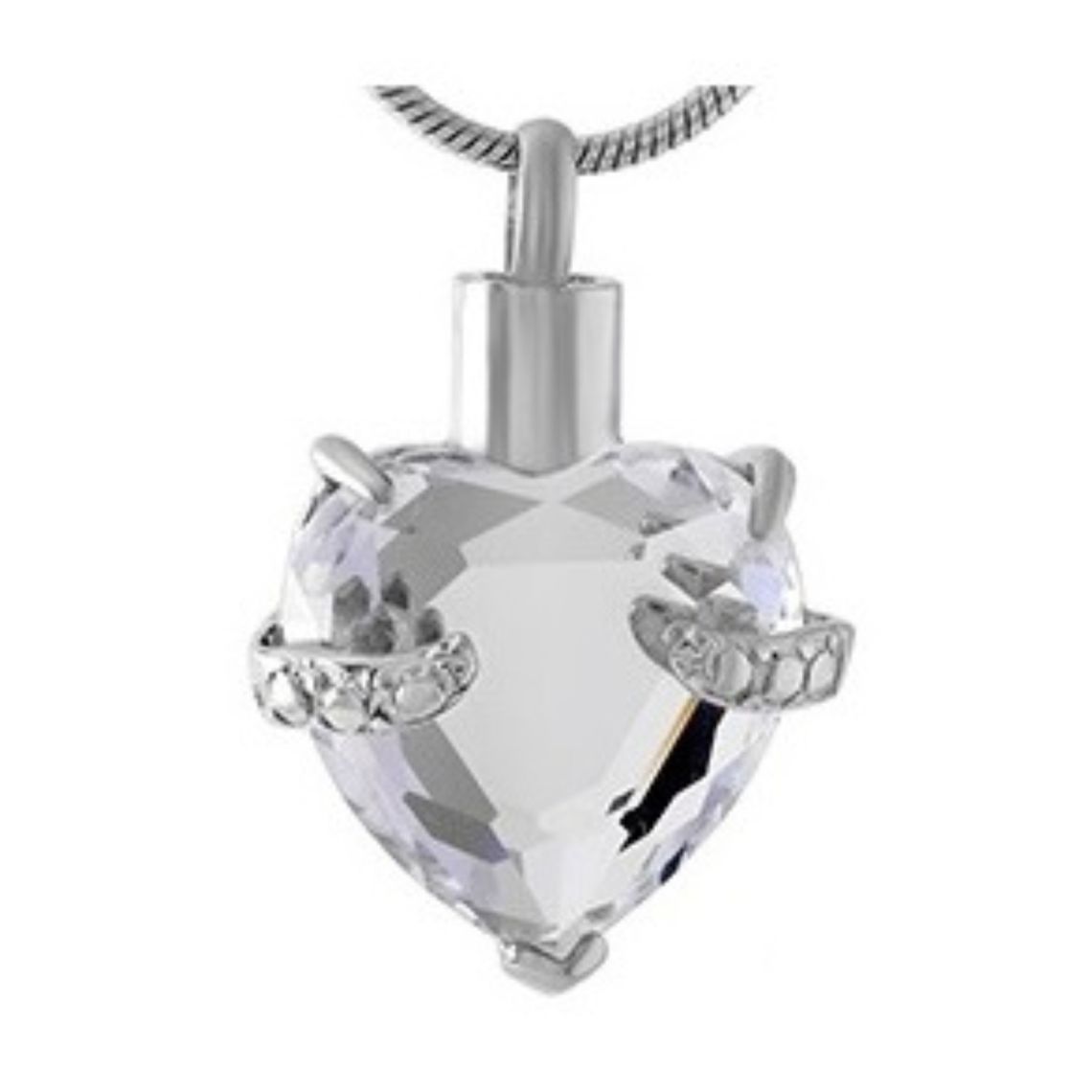 Ashes Jewellery Clear Heart memorial urn