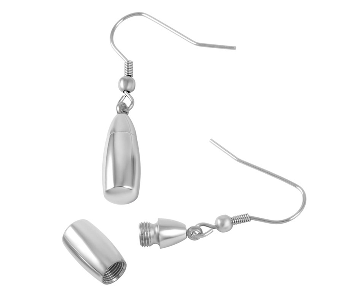 ashes jewellery stainless steel tear water drop earrings memorial urn
