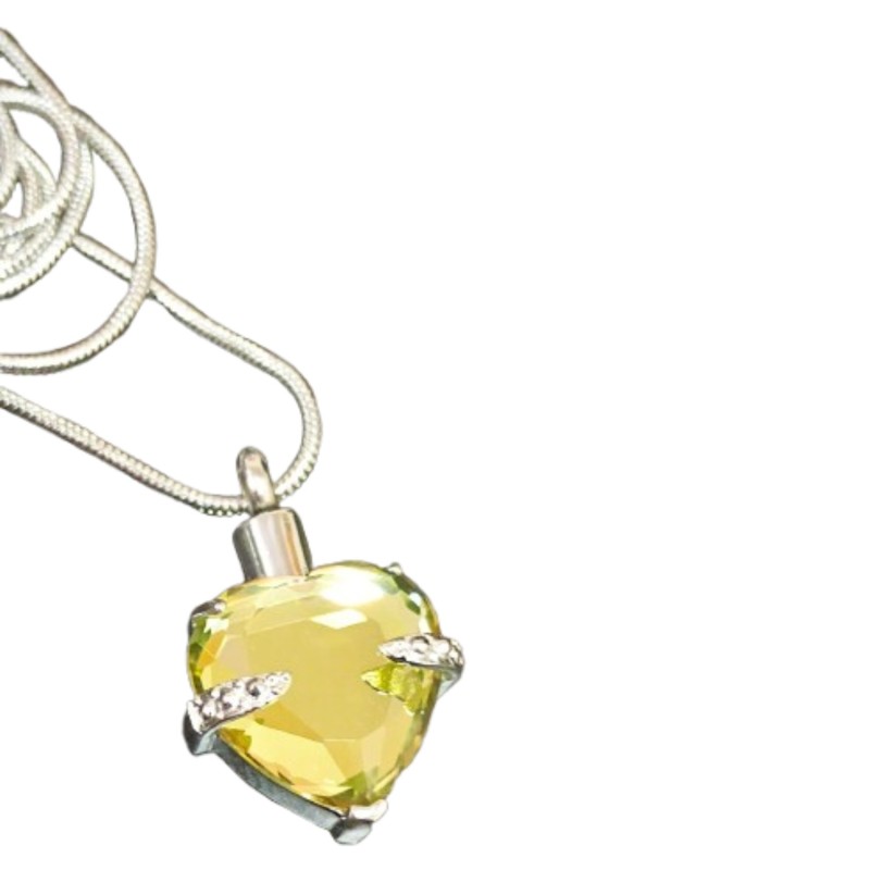 Ashes  Jewellery stainless steel Yellow Heart