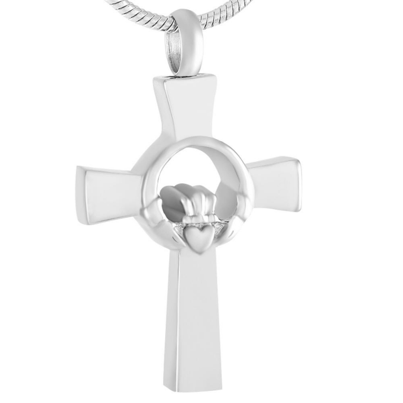 ashes jewellery stainless steel claddagh cros