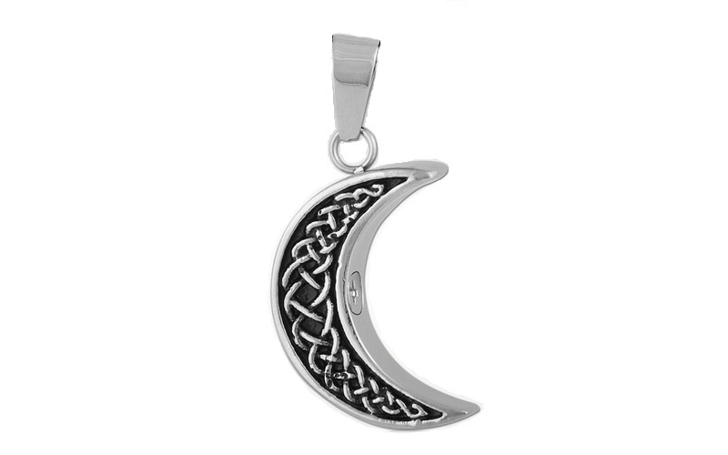 ashes jewellery stainless steel crescen moon 