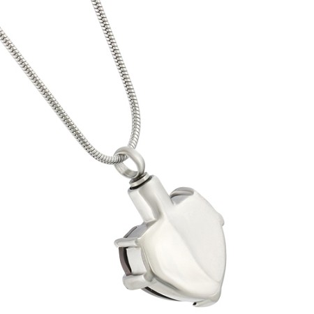 Ashes Jewellery stainless steel Purple Heart 
