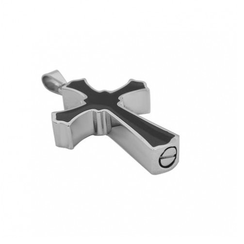 Ashes Jewellery stainless steel Black Cross n